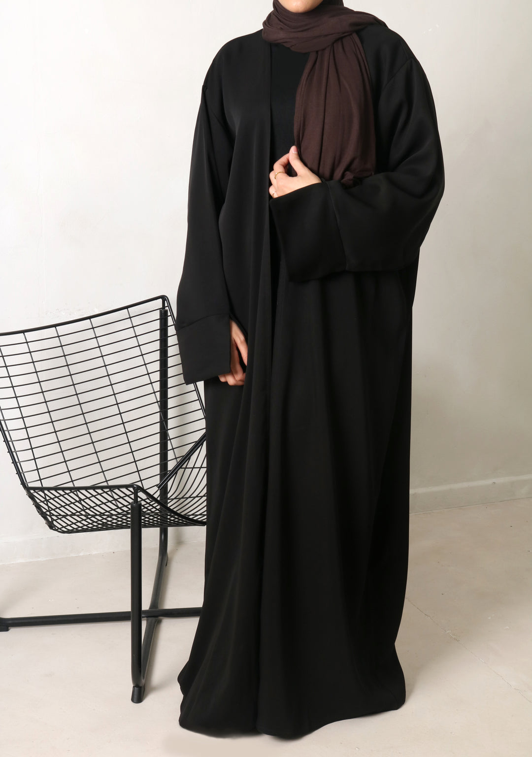 Black Open Abaya