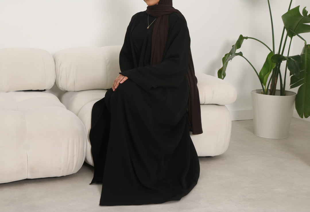 Black Open Abaya